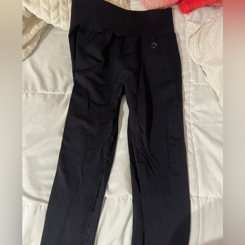 gymshark leggings, black, size medium